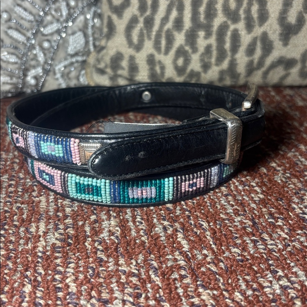 Brighton belt beaded colorful western inspired girlie cute belt 32 vintage style - Picture 2 of 10